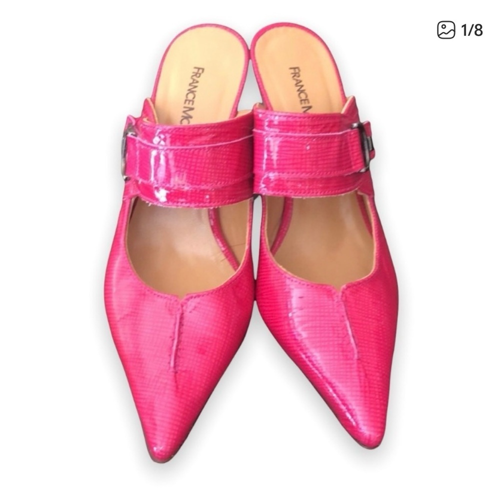 Fuchsia Heels, France Mode, Size 7, Heels 3”